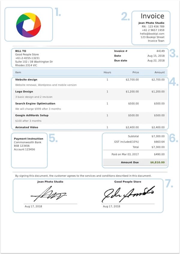 Free Invoice Generator For Small Businesses And Freeelancers Bookipi